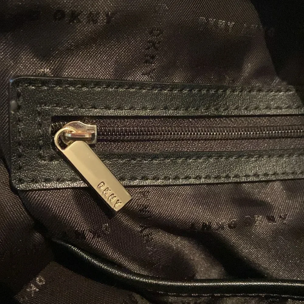 DKNY Black leather Hobo Marcy purse handbag